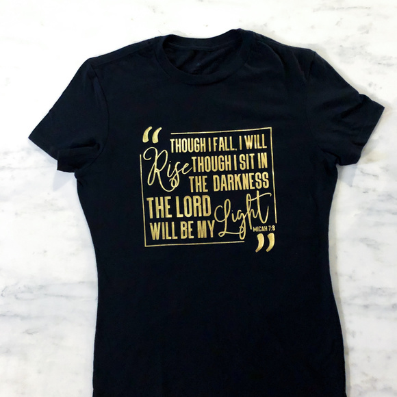The Lord Will Be My Light Christian T Shirt - Picture 5 of 10